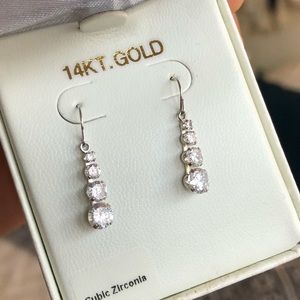 Cubic Zirconia drop earrings